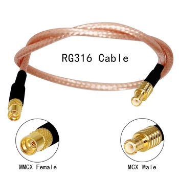 Новый модем Коаксиальный кабель MCX Штекерный переключатель MMCX Гнездовой разъем RG316 Кабель 15/20/30/50 см Адаптер RF Pigtail