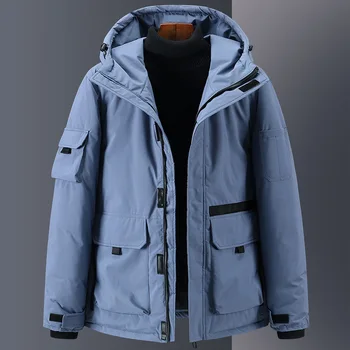 Новый мужской пуховик на осень и зиму, мужская короткая зимняя легкая куртка, мужская одежда