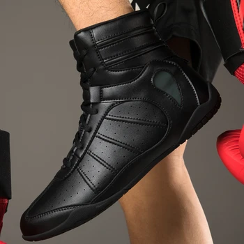 Новый стиль Боксерская обувь Мужчины Женщины Большой размер 35-46 Кроссовки Wresrling Бойцовская боксерская обувьОдежда для мужчин Роскошная борцовская обувь