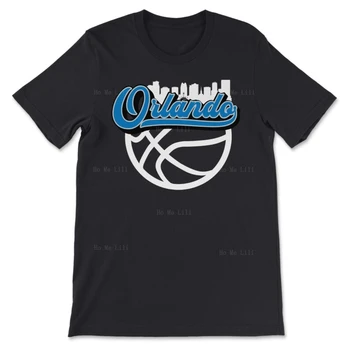 Орландо Флорида Баскетбольный фанат Сити Скайлайн Роскошная классическая футболка унисекс с классическим сценарием