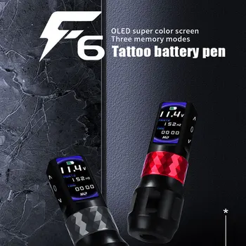 Перезаряжаемая беспроводная тату-машина Ручка 2000 мАч Батарея высокой емкости Oled Digital Display Tattoo Gun Rotary Tattoo Pen Machine