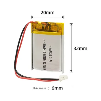Перезаряжаемый литий-полимерный ионный аккумулятор 180 мАч 402030 для ноутбука MP3 Мобильная зарядка Сокровище Сила Электрические игрушки GPS