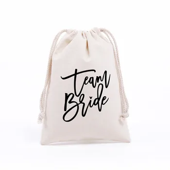 персонализированный подарочный пакет для девичника команда невеста / невеста девичник вечеринка украшение свадебная холщовая сумка для подарков на заказ сумка с подарками