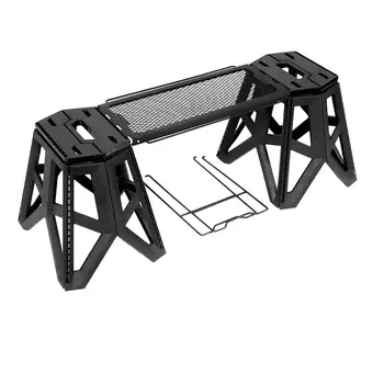  Походный стол и набор табуретов Стеллаж для хранения Металлическая сетка Настольный складной табурет