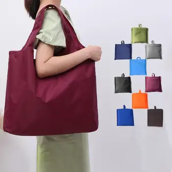 Продуктовые сумки с длинной ручкой Набор из 6 водонепроницаемых многоразовых сумок для продуктов Разноцветные сверхпрочные сумки для покупок с длинными ручками