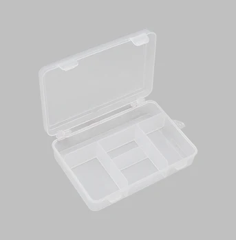Прозрачная пластиковая коробка с двойной пряжкой 5grid, детали оборудования, ящик для хранения ювелирных изделий, электронные компоненты, рыболовные снасти, рыболовный крючок