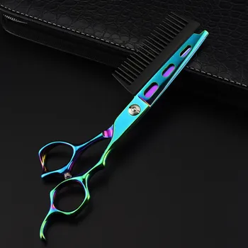 профессиональный JP440c сталь 6 '' зеленый 2 в 1 стрижка ножницы для волос с расческой стрижка парикмахер ножницы для стрижки волос парикмахерские ножницы