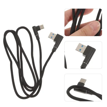 Прямоугольный кабель USB Type C в оплетке USB-C в оплетке USB-C под углом от 20 до 90 градусов Кабель для зарядки и передачи данных