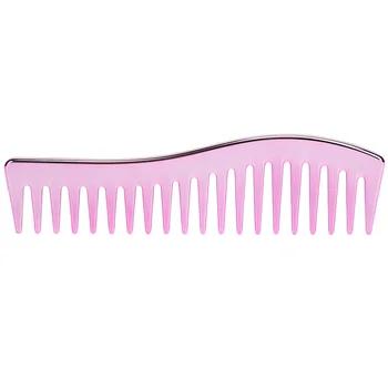 Расчески с широкими зубьями Расческа для расчесывания волос без ручки Большой салонный шампунь Расческа для мужчин и женщинФиолетовый розовый