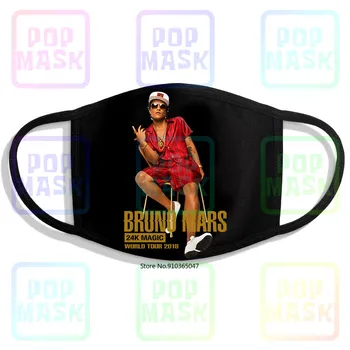 Редко!! Новый 8769-Bruno Mars 24K Magic World Tour 2018 Многоразовая хлопковая маска для лица и рта с защитой от загрязнения