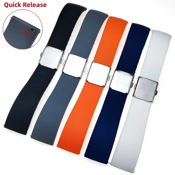 резиновый силиконовый ремешок для часов 18/20/22/24 мм для быстросъемных пыленепроницаемых спортивных универсальных ремешков Omega для Samsung Galaxy Watch 4 5
