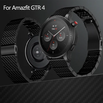 Ремешок из углеродного волокна для браслета Amazfit GTR 4 Браслет Легкий ремешок для Amazfit Bip 3 / GTS 4 / 2 / 2e / 3 / 2 / 4Mini GTR3 3Pro GTR 42