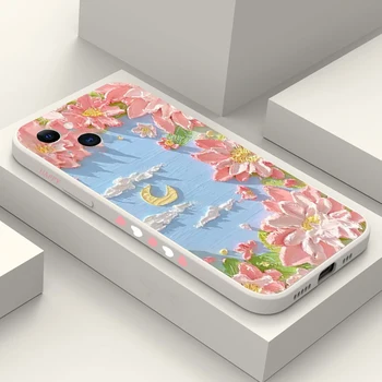 Ретро 3D цветок маслом Чехол для телефона для Xiaomi Redmi 12C 10C Note 9 9s 10 10s 11 11 12 12s 12 Pro Plus 4G 5G Чехлы