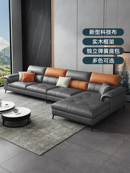 Роскошный тканевый диван с минималистичными технологиями съемный пуховый латексный диван скандинавский тканевый диван для гостиной