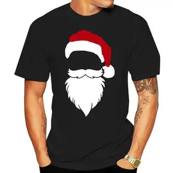 Санта-Клаус Футболка Усы Борода Шапка Лучший рождественский подарок Рубашка Полноразмерная повседневная футболка