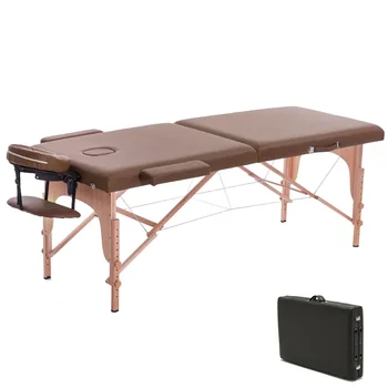 Складной деревянный/алюминиевый массажный стол Искусственная кожа настраиваемого цвета для обслуживания от двери до двери