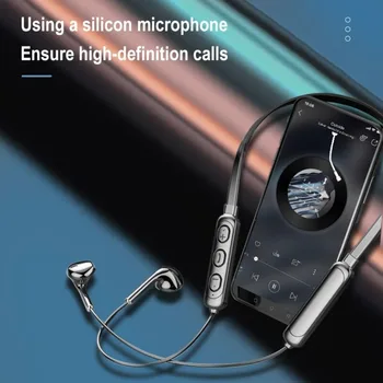 Стерео Bluetooth 5.0 с микрофоном Беспроводная гарнитура Наушники с микрофоном Наушники с висячей шеей Простые модные наушники