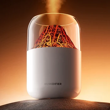 Увлажнитель Лампа холодного пламени Мини Тихий Настольная лампа окружающей среды Увлажнитель Машина для ароматерапии