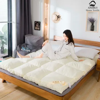 Удобные наматрасники для кроватей Хлопок Дышащий антибактериальный матрас Подушка Мягкий татами Одноместный двухместный спальный коврик для одеяла