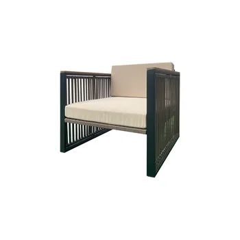 Уличная мебель внутренний двор веревочный диван комбинация открытый терраса тканый водонепроницаемый одноместный стул