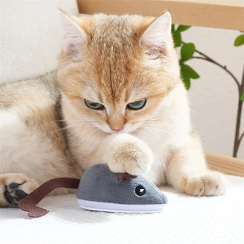 Умная бегущая мышь Кошка Игрушка Интерактивная Случайная Движущаяся Электрическая Кошка Тизер Игрушки Симулятор Мыши Котенок Самоиграющие Плюшевые игрушки