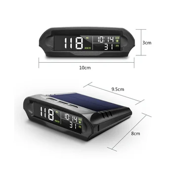 Универсальный HUD X 98 Авто Солнечный Цифровой Счетчик GPS Спидометр Сигнализация о превышении скорости Расстояние Высота Проекционный дисплей
