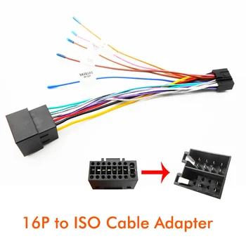 Универсальный автомобильный стерео радио кабель адаптер ABS 16-контактный кабельный адаптер для ISO Штекер к женскому разъему Проводка Автомобильные аксессуары