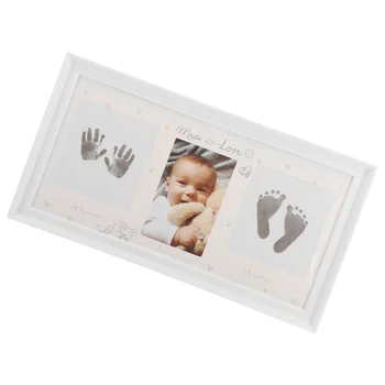  Фоторамка с отпечатком руки новорожденного Фоторамка с отпечатком ноги ребенка Фоторамка на память для младенцев с чернильной подушкой