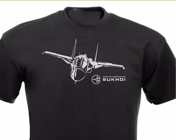 Хлопковая футболка Мужская летняя семейная футболка Сухой Су-34 Сириен Российский самолет-бомбардировщик сделать футболки