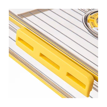 Холодильник для хранения продуктов Органайзер для хронометража Коробка ПЭТ Кухонный холодильникКонтейнеры для хранения желтые 11 x 32,5 x 22,5 см