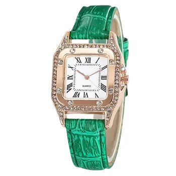 Часы Винная бочка Квадратные женские часы Кварцевые часы Подарочные часы Женские наручные часы Элегантные женские часы Кожаный ремешок Reloj