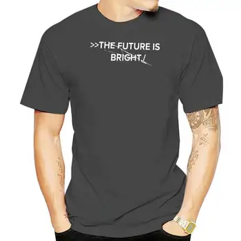 Черная зеркальная футболка Будущее за яркой футболкой 100-процентный хлопок с короткими рукавами Мужская футболка оверсайз Пляж Потрясающая футболка