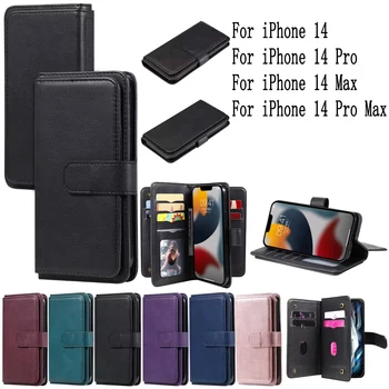 Чехлы для мобильных телефонов Sunjolly для iPhone 14 Pro Max Чехол Coque Flip Wallet для чехлов iPhone 14 Pro