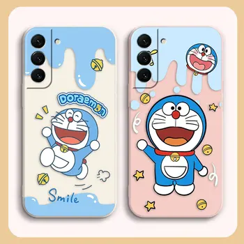 чехол для Samsung Galaxy S23 S21 S20 FE S11 S11E S10 S9 Ultra Plus 4G 5G Жидкий силиконовый чехол Аниме D-Doraemon Cat