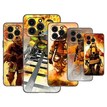 Чехол для телефона Firefighter Heroes Fireman для Apple iPhone 13 12 Mini 11 Pro XS Max X XR 8 7 6S 6 Plus SE 2020 5S 5 Мягкая черная обложка