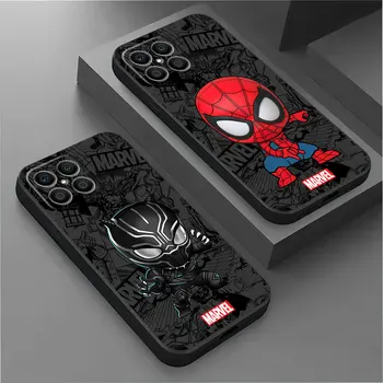 Чехол для телефона Funda для Google Pixel 5a 5G 6a 4a 4G 4 XL 7A 6 Pro 3 XL 5 7 Pro TPU Soft Cute Marvel Черная Пантера Человек-паук