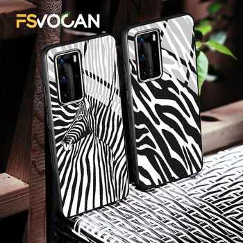 Чехол для телефона Zebra с леопардовым принтом для Huawei P30 P40 P20 Lite E Pro Honor 50 10X 10 10i Mate 20 30 Plus 8X 9X Nova 5T Кожа животных