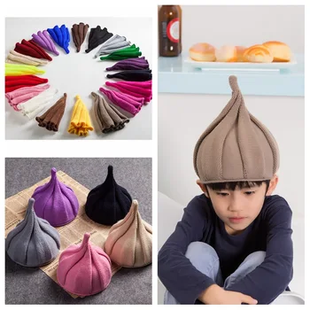 шерстяная мягкая цветочная пустышка в стиле вязаная шапка ветряная мельница для мальчиков и девочек остроконечная шапка для родителей и детей скрученная шапка для детей
