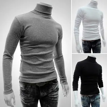 шикарный пуловер топ мягкий с длинным рукавом водолазка мужской пуловер с длинным рукавом приятный для кожи мужской пуловер уличная одежда