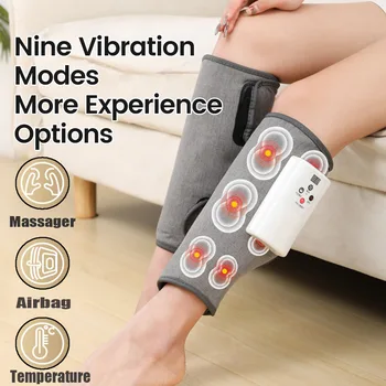  Электрический вибрационный массажер для ног Горячий компресс Профессиональная прессотерапия Массаж ног Сжатие воздуха Мышечное облегчение Боль